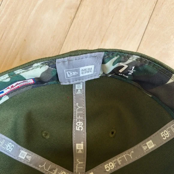 Minnesota Twins Green Camo Military Baseball Cap - Picture 6 of 7